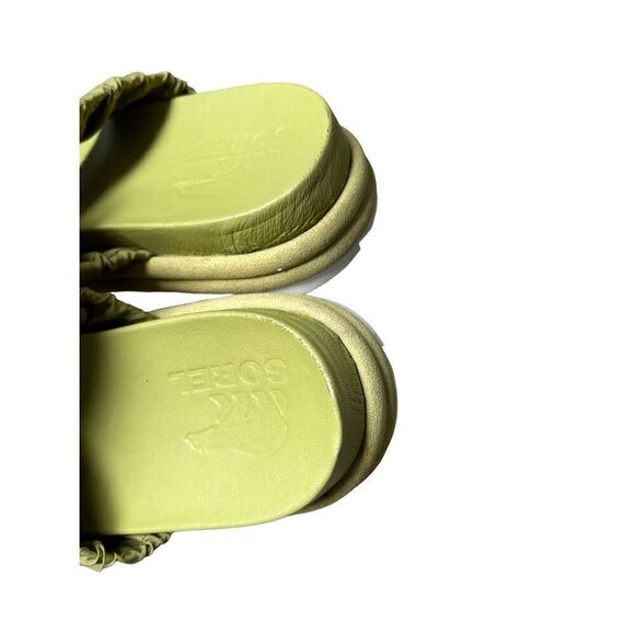 Sorel Roaming Two-Strap Womens size 8 Olive Green Ruched 2-Strap Slide Sandals - Picture 5 of 8